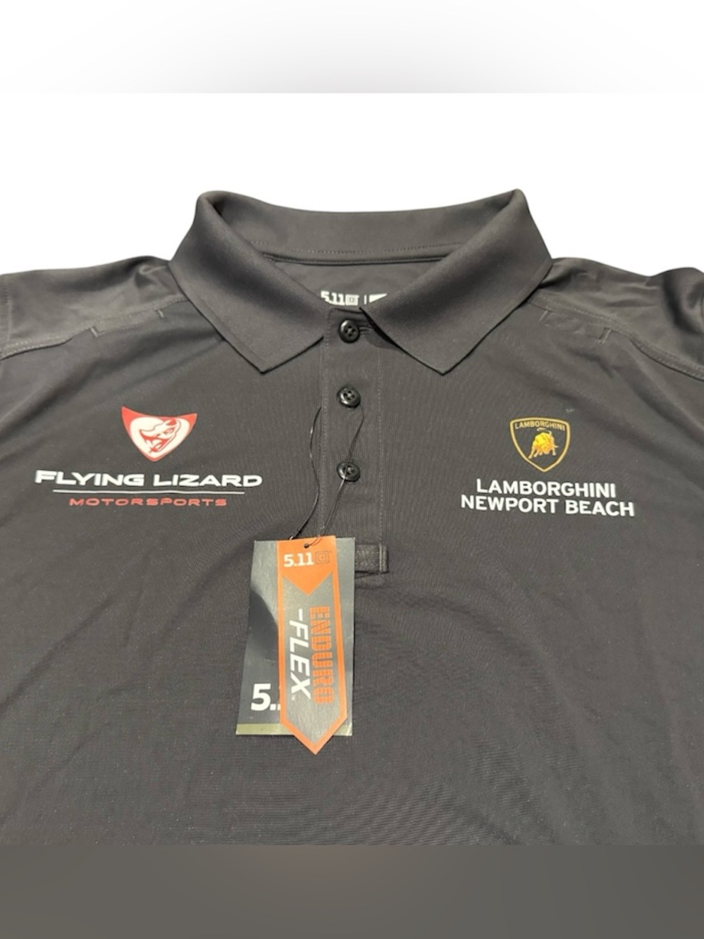 5.11 Tactical Helios Short Sleeve Polo Lamborghini Promo Size Large Black